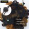 Locs Ponytail Drawstring Buns Curly Loc Petal Bun Dreadlock Ponytail Braided Faux Locs Bun Clip in on Braids Ponytails Hairpieces for Black Women(4/27/30#)