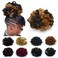 Locs Ponytail Drawstring Buns Curly Loc Petal Bun Dreadlock Ponytail Braided Faux Locs Bun Clip in on Braids Ponytails Hairpieces for Black Women(4/27/30#)