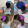Kids Hair Accessories For Girls Kids Braided Ponytail Extension With Beads Braids Hair Extensions For Kids Pony Beads Synthetic Crochet Braids Hair (Blue&amp;Transparent, 9 Inch)
