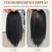 LEOSA Kinky Yaki Ponytail Extension Short Yaki Ponytails Drawstring Ponytail for Black Women Natural Jet Black Pony Tails Hair Extensions Synthetic Yaki Corn Hairpiece for Daily Use