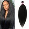 Kinky Straight Bundles Human Hair Yaki Straight Human Hair Bundles 12A 100% Unprocessed Brazilian Virgin Human Hair Bundles for Black Women Natural Black Hair Extension 1 Bundle 12 Inch