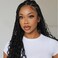 Braided Wigs for Black Women 36&rdquo; Boho Knotless Box Braided Wig Bohemian Braid Wig with Baby Hair Over Hip-Length Synthetic Black Braided Lace Front Wig