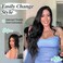 KooKaStyle Clip in Synthetic Hair Extensions Long Wavy 4PCS Thick Hairpieces Black Fiber Double Weft Natural Hair Extensions 20 Inch for Women