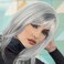 KRSI Grey Layered Synthetic Wigs for White Women, Wig With Bangs Side Part Layered Mixed Silver Grey Wavy Natural Hair Wig for Women Daily Party Gray Wigs(Silver Gray)