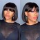 Straight Bob Wig Human Hair 8 Inch Wear and Go 3X1 Lace Front Bob Human Hair Wig with Bangs Short Straight 3x1 HD Lace Frontal Bob Wig Middle Part Lace Frontal Bob wig Pre Plucked Natural black