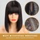 Straight Bob Wig Human Hair 8 Inch Wear and Go 3X1 Lace Front Bob Human Hair Wig with Bangs Short Straight 3x1 HD Lace Frontal Bob Wig Middle Part Lace Frontal Bob wig Pre Plucked Natural black