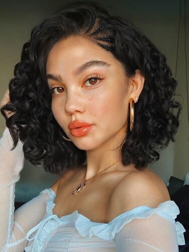 Fancy Hair Loose Curly Braided Wig HD 13X4 Lace Front Wig with Baby Hair Pre Plucked Box Braids Glueless Side Part Wig for Black Women