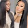 26Inch Long Straight Lace Front Synthetic Hair Wigs Natural Black Glueless 4x1 HD Lace Frontal Synthetic Hair Wigs Natural Heat Resistant Fiber Pre Plucked For Black Women