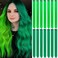 Green Colored Hair Extensions 14 PCS, 22 In Green Clip in Hair Extensions Party Highlights, Hairpieces Hair Accessories for St. Patrick's Day Girls Women Kids Gift(Neon Green/Forest Green)