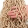 Leeven Blonde Soft Locs 36 Inch New Faux Locs Crochet Hair 7 Packs Pre-looped Extended Natural Wavy Goddess Locs Afro Roots Crochet Braids Synthetic Braiding Hair for Women (#613)