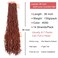 Leeven Ginger Soft Locs 36 Inch Copper Red New Faux Locs 7 Packs Long Goddess Locs Crochet Braids Hair Pre-looped Curly Wavy Synthetic Braiding Hair Extensions for Black Women (#350)