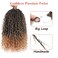 Leeven 8 Packs Goddess Passion Twist Hair 14 Inch Ombre Honey Blonde Pre Twisted Crochet Boho Style Passion Twist Pre Looped Bomb Twists Curly Ends Synthetic Braids for Women Girl #T27