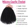 Leeven 8 Inch 8 Packs Pre Looped Micro Curly Crochet Hair for Women Kinky Curly Crochet Hair Synthetic Yanky Twist Hair Extensions (1B30#)
