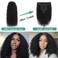 Kinky Curly Clip ins Human Hair 3C 4A Curly Clip in Hair Extensions Full Head for Black Women Brazilian Remy Human Hair 8Pcs with 20Clips Natural Black Color 18 Inch