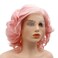 Hair Synthetic Lace Front Wig Wavy Short 10inch Pink Heavy Density Realistic Wig