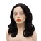 Hair Synthetic Lace Front Wig Wavy Shoulder Length 16inch Jet Black Heavy Density Heat Resistant Realistic Wig