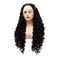 Hair Synthetic Lace Front Wig Curly Long 26inch Darkest Brown Heavy Density Realistic Wig