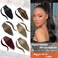 Licoville Ponytail Hair Extensions Human Hair #1 Clip on Ponytails for Black Women 18 Inch 80grams Silky Straight Jet Black Wrap Around Ponytail Extension Virgin Hair