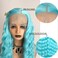 Light Blue Lace Front Wigs Loose Curly Wave Hair Wig Pre Plucked Glueless Blue Wig Long Wavy Synthetic Lace Front Wigs For Women