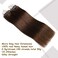 Sisily Micro link Hair Extensions, Medium Brown Human Hair Extensions Micro Ring for Woman, Micro Loop Hair Extensions Real Human Hair Straight, Cold Fusion Hair Extensions 50g for Women