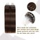 Sisily Micro link Hair Extensions, Medium Brown Human Hair Extensions Micro Ring for Woman, Micro Loop Hair Extensions Real Human Hair Straight, Cold Fusion Hair Extensions 50g for Women
