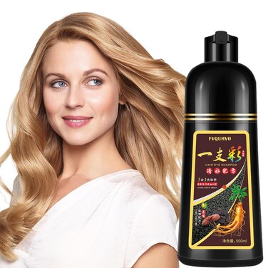 Blonde Brown Hair Dye Shampoo 3 in 1, Natural Hair Color Shampoo for 100% Gray Coverage, Brown Hair Colors in 10-15 mins, 16.9 Fl Oz (Blonde brown), Paraben Free, Hypoallergenic