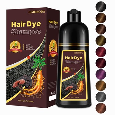 Hair Dye Shampoo 3 in 1, Light Brown Hair Dye 16.9 FL Oz, Light Brown Hair Shampoo, Semi-Permanent Hair Dye Shampoo, Lasts 30 Days Hair Color Shampoo (Light Brown)