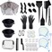 43 Pieces Pro Salon Hair Coloring Kit,Hair Dye Brush and Bowl Set,Highlighting Frosting Cap with Plastic Hooks,Dyeing Shawl,Ear Cover,Gloves,Clip for Dyeing Hair Hairdressing Tools