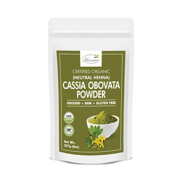 Organic Cassia Obovata Powder   Neutral Henna Powder for Hair   Pure &amp; Natural Hair Conditioner   No Preservatives  Chemical Free   100% Raw   Colorless Henna for Hair  227 Grams (8 OZ)