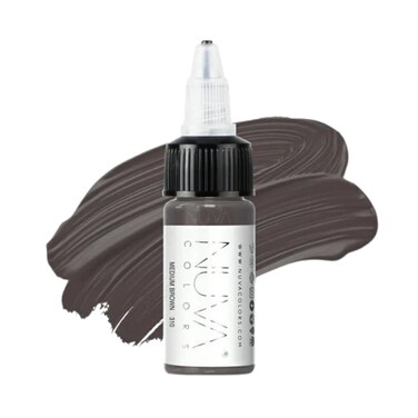 Nuva Scalp Micro-Pigmentation Ink - Customizable, Neutral Undertone for SMP Procedures, Vegan, Made in USA (Medium Brown)