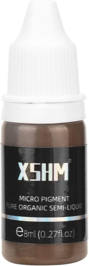 ATOMUS Micro-Blading Pigment 1 Bottle 8ml 0.27fl.oz Eyebrow Lip Eyeliner Tattoo Natural Plant Ink Pigment Permanent Makeup Liquid Pigment Ink (Light Brown)