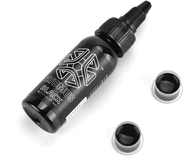 ATOMUS Tattoo Ink 1oz 30ml Tattoo Supply Pigment Natural Plant Tattoo Ink Pigment Permanent Makeup Tattoos Pigment (Black)