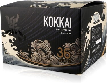 Tattoo Ink, Premium Quality, Precision Medium Viscosity, Rich Hue, Quick Healing, Acrylic-Free, Water-Based, Ready-to-Use Ink for Precision Tattooing (36 Color Pack, 0.5 oz)