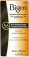 Bigen Permanent Powder Hair Color 56 Medium Brown 1 ea (Pack of 4)