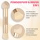 Root Touch Up Sets,Hairline Powder for Women Cover Up- Hairline Concealer for Thin and Thinning Hair, Water &amp; Sweat Resistant,Contain Azonbey Makeup Brush (Black, Med-Makeup Brush)