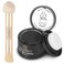 Root Touch Up Sets,Hairline Powder for Women Cover Up- Hairline Concealer for Thin and Thinning Hair, Water &amp; Sweat Resistant,Contain Azonbey Makeup Brush (Black, Med-Makeup Brush)
