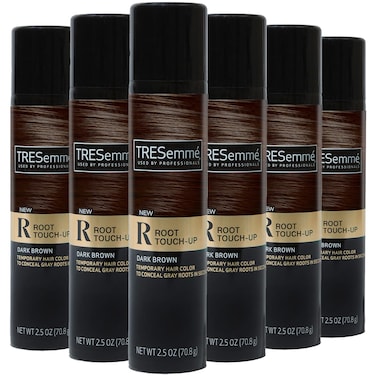 TRESemme Root Touch Up Spray, Dark Brown - Temporary Hair Color for Hair Root Touch Up - Dark Brown - Aerosol - Cruelty Free - 6 Pack of 15 Ounce
