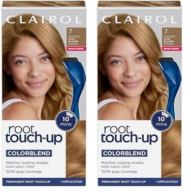 Clairol Root Touch-Up by Nice'n Easy Permanent Hair Dye, 7 Dark Blonde Hair Color, Pack of 2