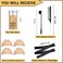 9 Pcs Hair Wax Stick Kit - Wax Stick for Hair for Lace Front - 4 Wig Cap - 2 Elastic Bands for Melting Lace - Hair Styling Comb