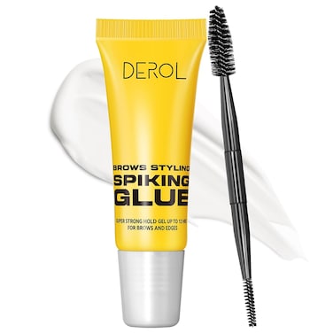 Erinde Brow Glue Eyebrow Gel, Lightweight Brow Gel, Brow Fix Gel for Long-Lasting Hold, 2 in1 Brow Gel &amp; Hair Edges Gel, Waterproof, Smudge-Resistant, Quick-Dry Brow Styling Wax, Clear