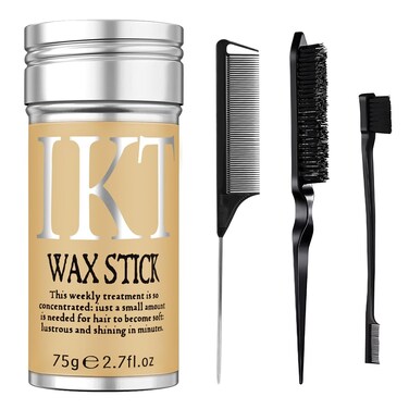 Hair Wax Stick for Wigs with Brushes Bed Head Stick Edge Control Slick Stick Hair Pomade Stick Non-greasy Styling Wax 2.7 Oz, Long Lasting, Temporary Hair Styling Product for Edge Frizz Hair