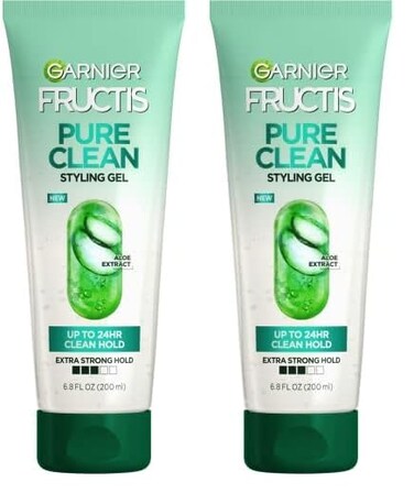 Garnier Fructis Style Pure Clean Styling Gel 6.8 Fl Oz, 1 Count, (Packaging May Vary) (Pack of 2)