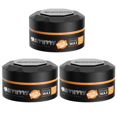 Gummy Bright Max Hold Hair Styling Wax 5.07 fl.oz - Keratin Complex, 150 ml (Pack of 3)