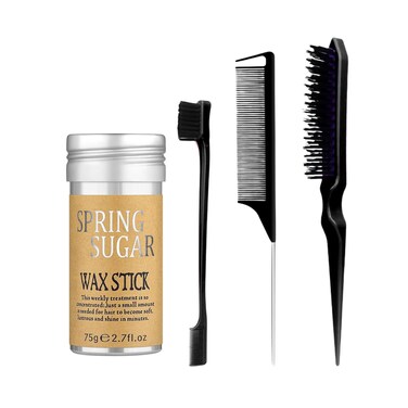 Hair Wax Stick Set, Slick Stick for Hair Control, Hair Styling Comb for Flyaways Frizz Hair Wigs, Non-greasy Smooth Hair Styling Products for Women &amp; Men
