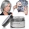 YHMWAX Fashion Silver Gray Hair Wax Pomade - Colorful Disposable Natural Hair Styling Gel for Party, Cosplay, Masquerade