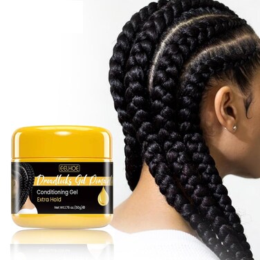 Hair Styling Gel, 50g - Twist and Lock Edge Control for Curly, Braids, Locs, Twists, Cornrows, Wavy or Kinky Hair, No White Residue, Extreme Hold &amp; Reduces Frizz