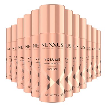 Nexxus Hair Mousse Travel &amp; Trial Volumizing Foam, Volume 12 Count Volumizing Mousse Styling 2 oz