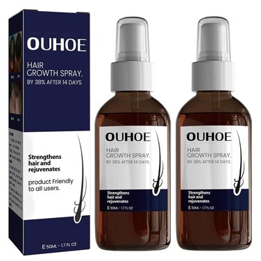 2Pcs Hair Growth Spray, Oil for Men &amp; Women By 38%, Stronger and Hair Thickening Spray, Natural Ingredients (50ml)