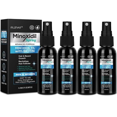5% Minoxidil Spray for Men and Women, Minoxidil for Women Hair Growth, Minoxidil for Men Hair Growth Spray 4PCS.