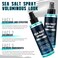 Sea Salt Spray for Hair Men and Women, Surf Spray to Add Volume and Texture Sea Salt Spray for Men Beach Hair Spray - 5.07 Fl oz, Black
